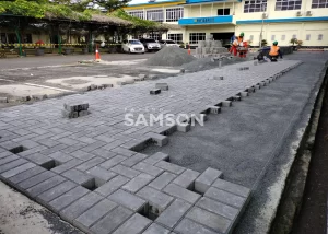 proses instalasi paving